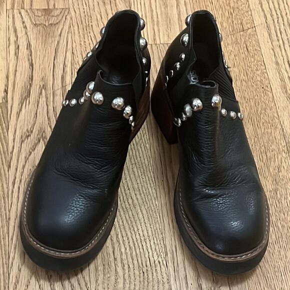 SIBYL VANE ANKLE STUDDED GOTHIC BOOTS SIZE 10‎ - Picture 1 of 8